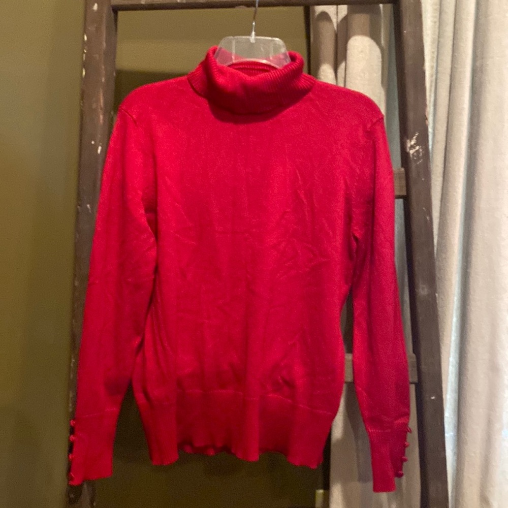 Red turtleneck sweater. Spense brand in size medium